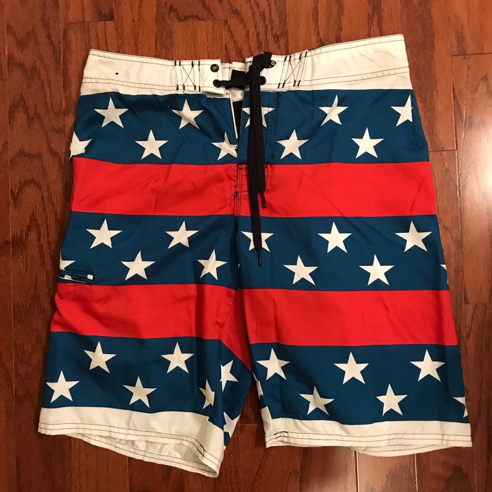 Hang Ten Men’s American Flag Boardshorts